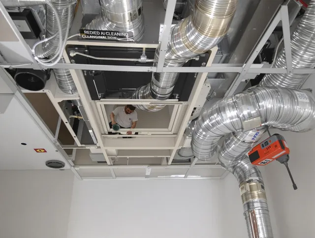 Lakeville Air Duct Cleaning technician performing detailed central duct system cleaning in Lakeville